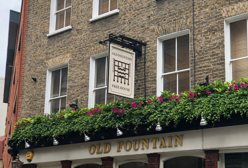 The Old Fountain pub in London, Old Street, Shoreditch